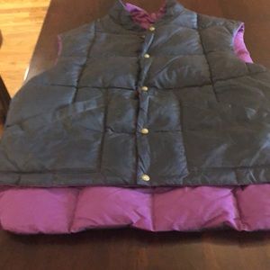 Vintage NWT Reversible Down Filled Vest